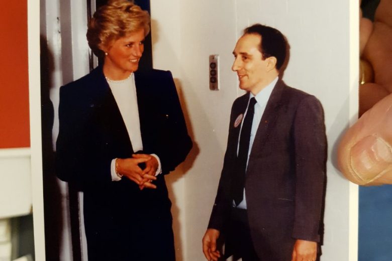 A photo of man with Princess Diana