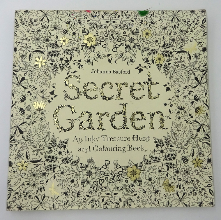 Book titled: Secret Garden. an inky treasure hunt and colouring book