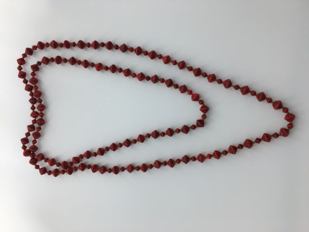 Red beaded necklace