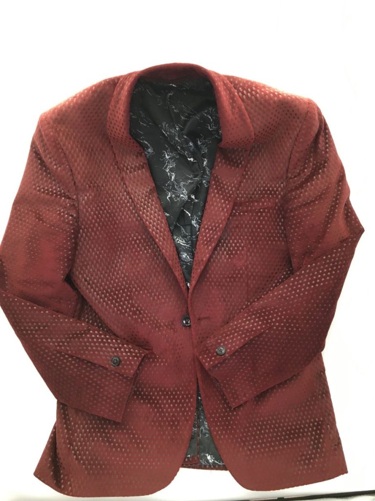 Red formal jacket
