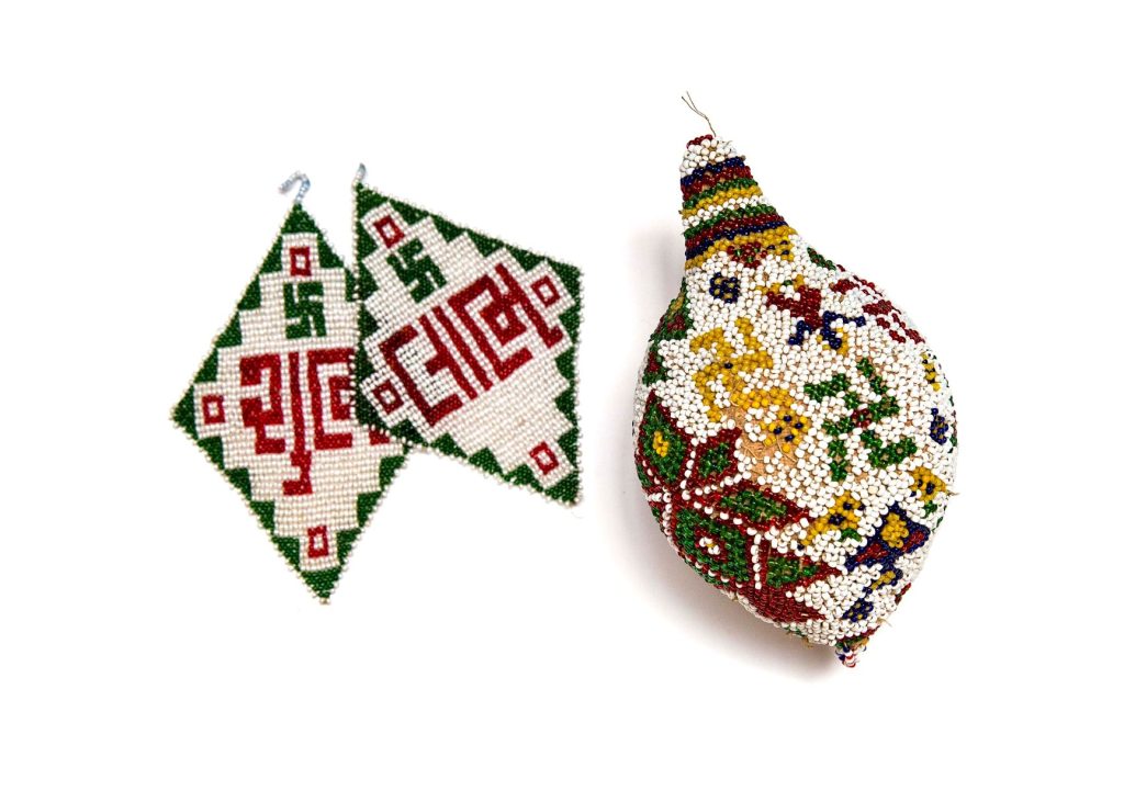 Handmade beaded decorations