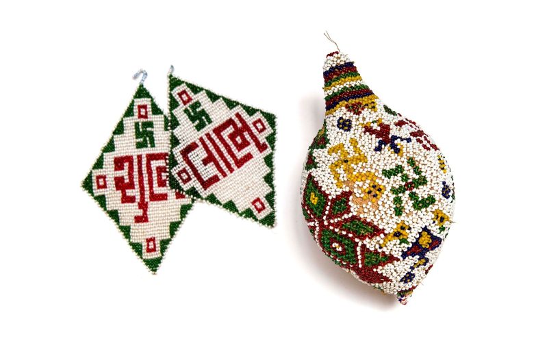 Handmade beaded decorations