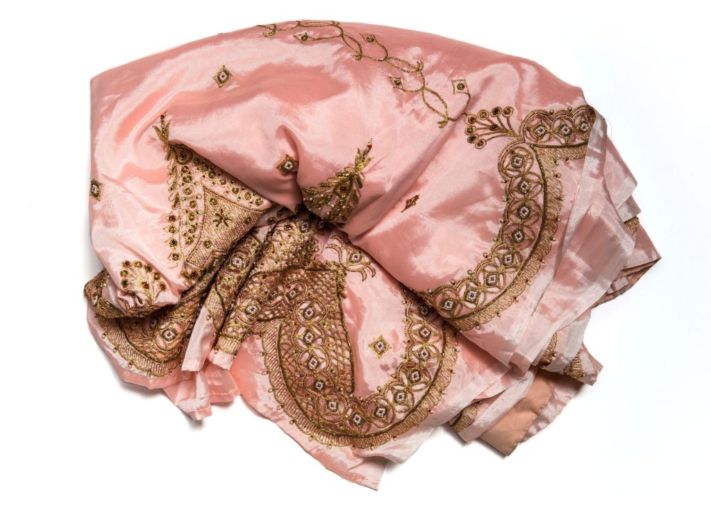 Pale pink decorative sari