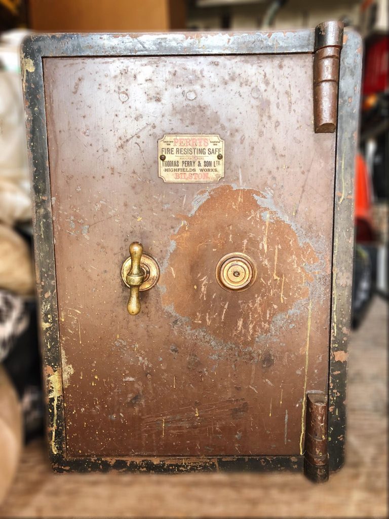 Old metal safe