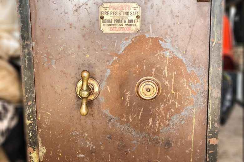 Old metal safe