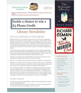 Screenshot of an article: Explore the list of 100 Novels that shaped our world featuring an image of a group of people reading in a library
