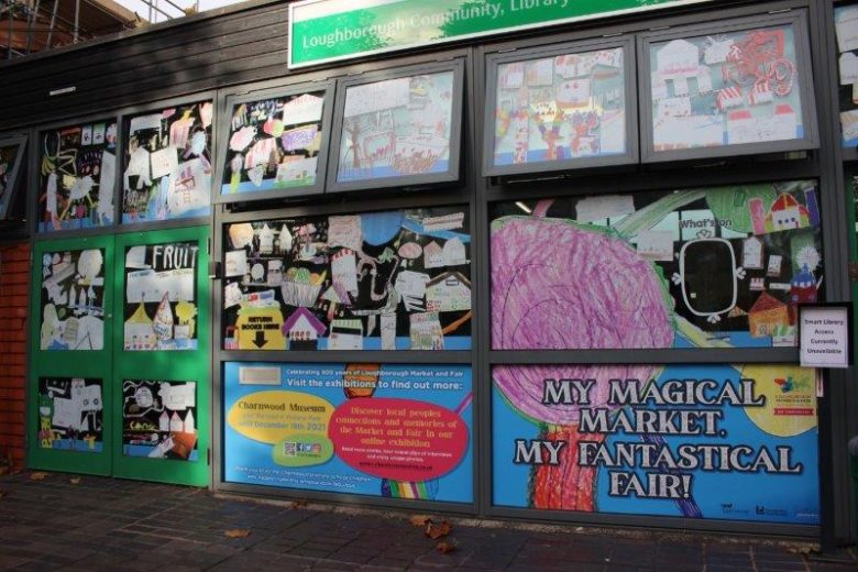 Library window art display