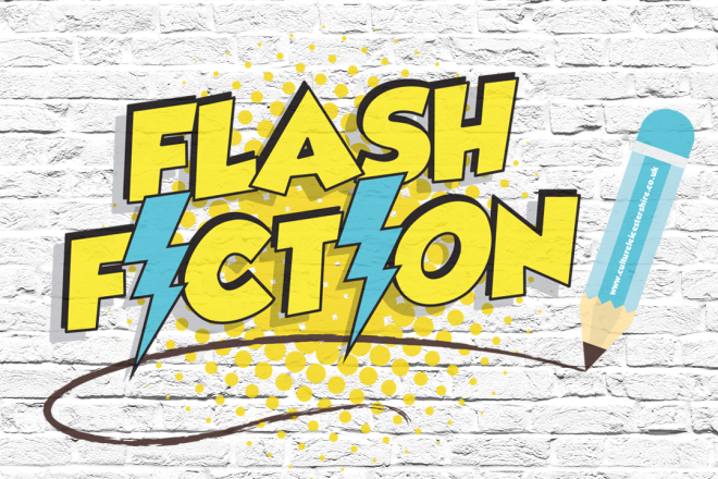 Flash Fiction cartoon logo