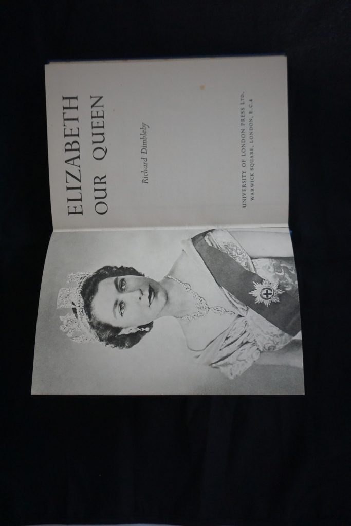 Image of young Queen Elizabeth next to text which reads 'Elizabeth our Queen' by Richard Dimbleby