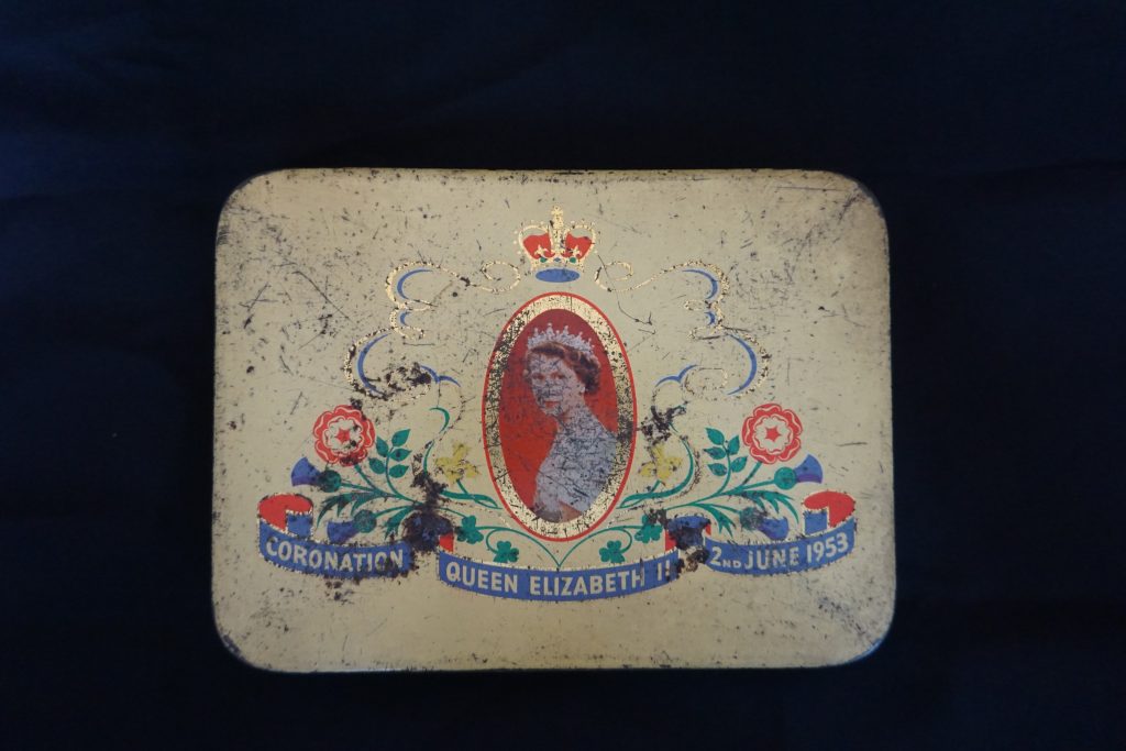 Queen Elizabeth coronation tin