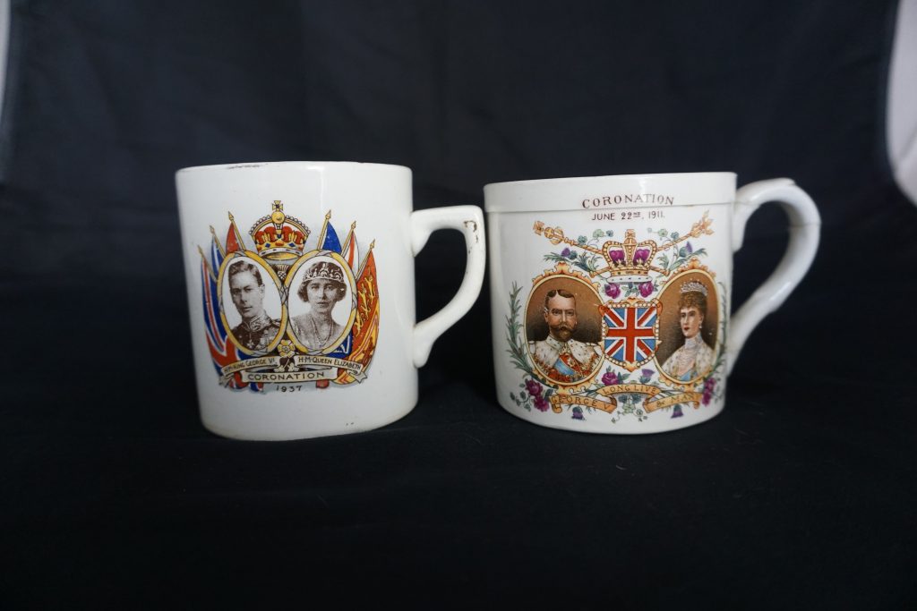 1 King George 6th coronation mug and 1 King George 5th coronation mug