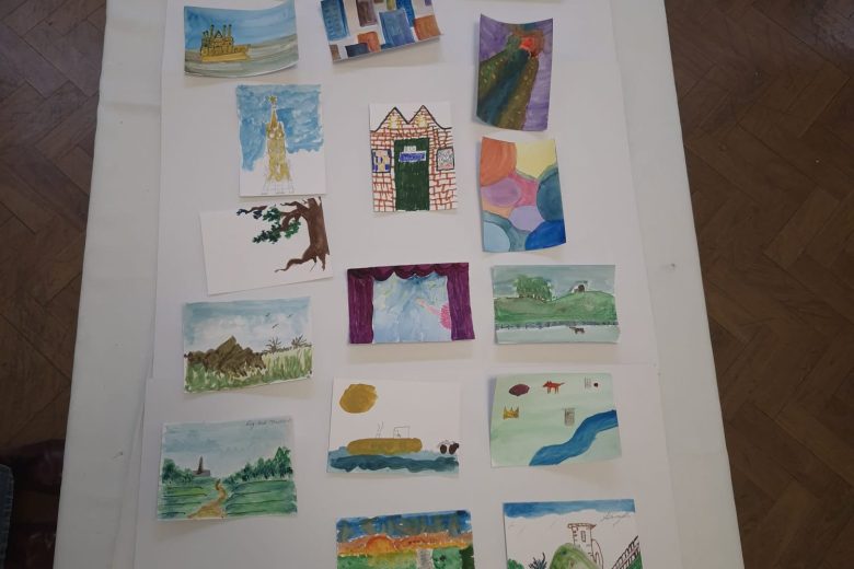 Beautiful artwork created by volunteers in a workshop led by 'Culture To You'.